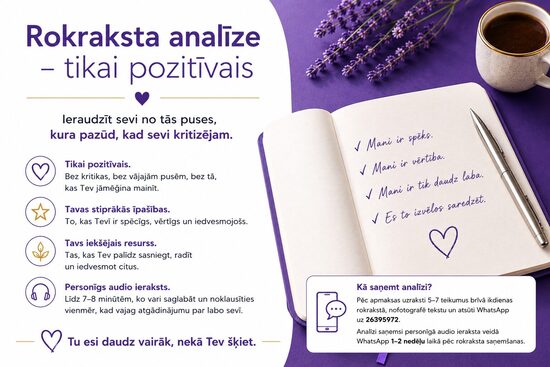 Rokraksta analīze tikai pozitīvais
